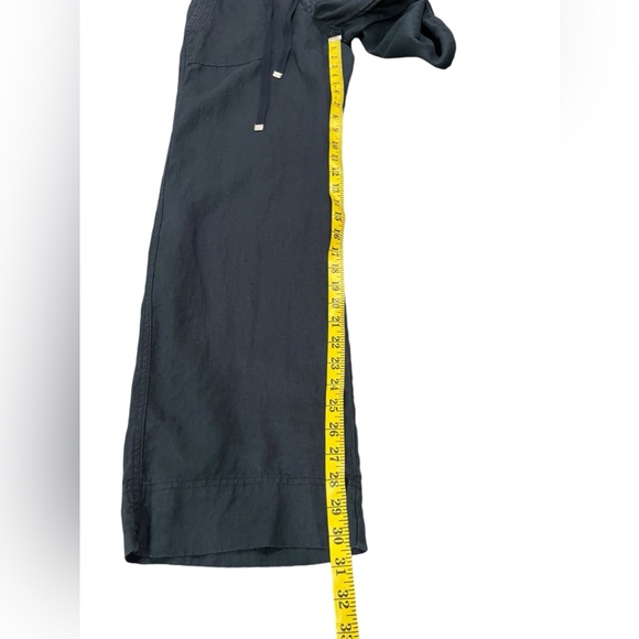 LRL Wide Leg Drawstring Linen Pants Navy Blue Women’s Size 0 - Picture 11 of 16